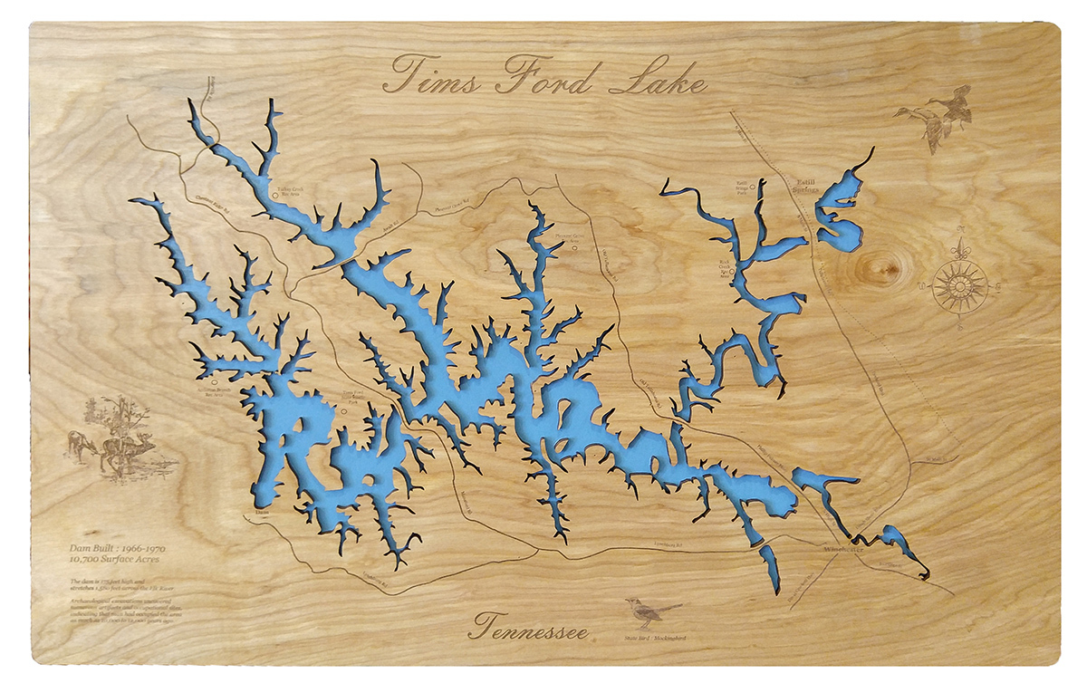 wood-laser-cut-map-of-tims-ford-lake-tn-topographical-engraved-map