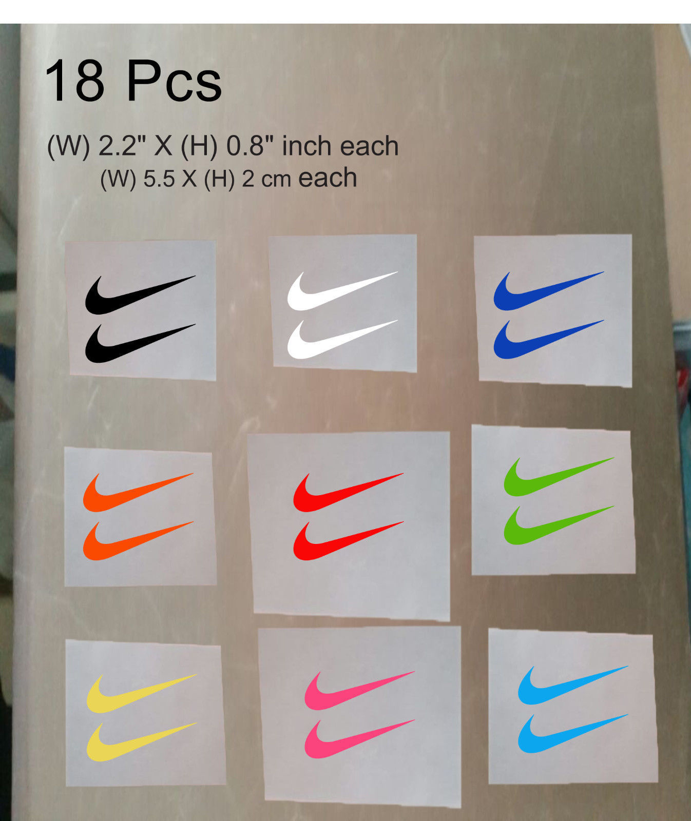 18 Pcs Nike Iron On Heat Press Nike Poly Flex Patch Sports Logo Diy T ...