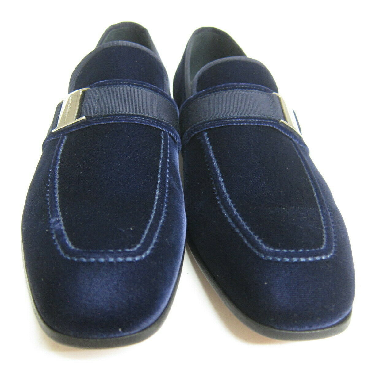 P-1041179 New Salvatore Ferragamo Danny 2 Blue Slip-on Shoes Size US 9 ...