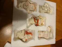 Set of 5 Lenox Snowman Musical Band Standabouts Ceramic Christmas Ornaments NIB! - $38.00