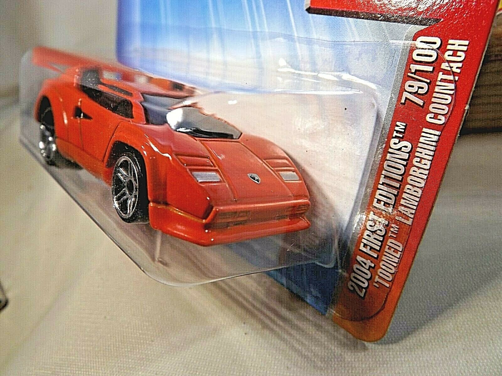 2004 Hot Wheels 79 First Editions TOONED COUNTACH Orange w/Pr5 Sp Contemporary