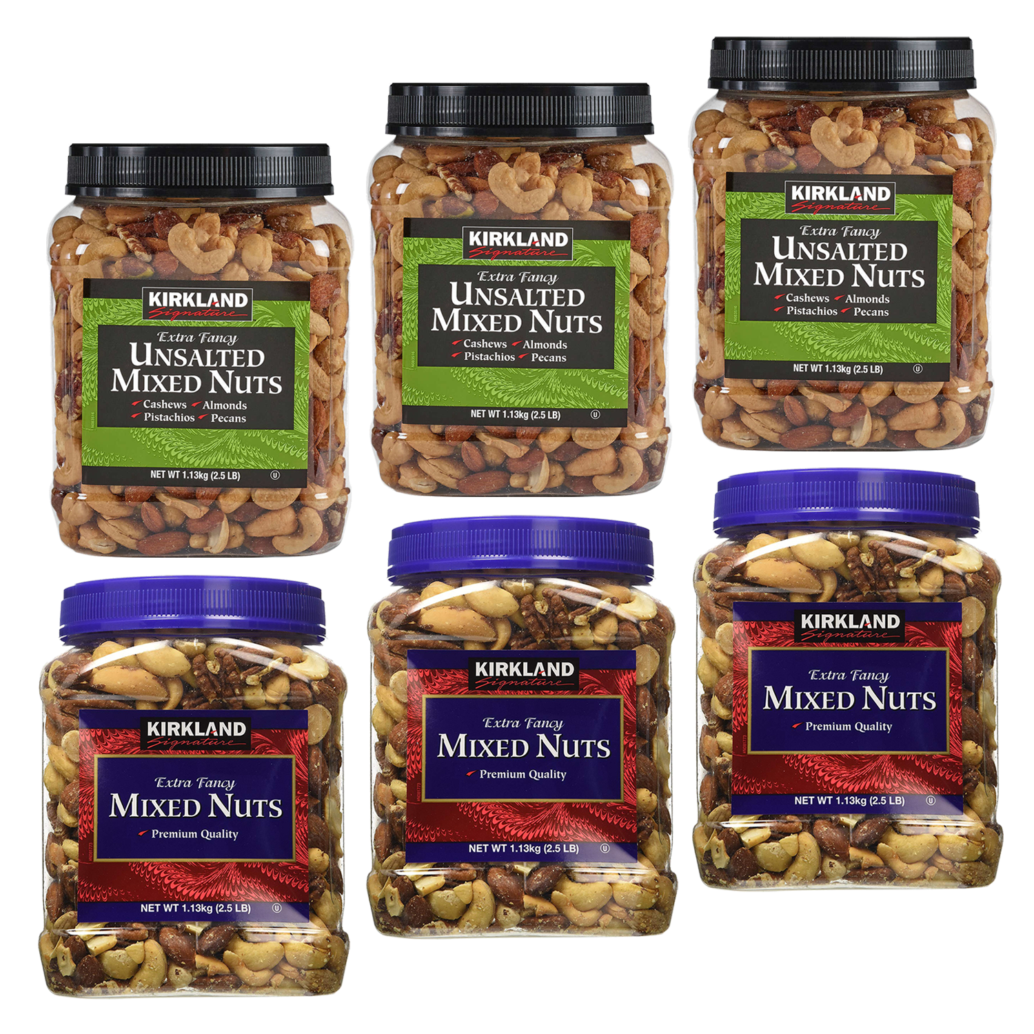 Mixed Roasted Nuts Extra Fancy KIRKLAND Signature Salted / Unsalted 1.13kg/ 40oz Nuts & Seeds
