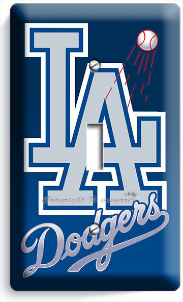 LA LOS ANGELES DODGERS MLB TEAM LOGO SINGLE LIGHT SWITCH WALL PLATE COVER DECOR