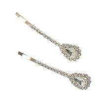 Elegant Rhinestone Decorative Hair Pins Clips Bobby Pins 2 pairs, NO.001 - $14.89