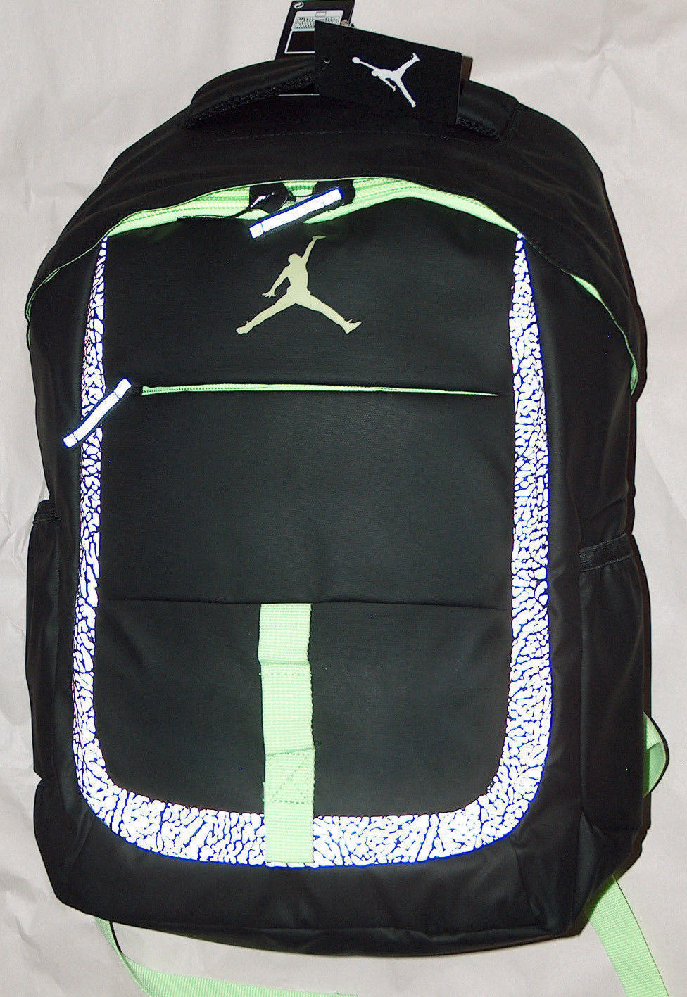 NEW 65 Nike Air Jordan Jumpman Black, Neon Green Laptop School Backpack Bag NWT Bags & Backpacks