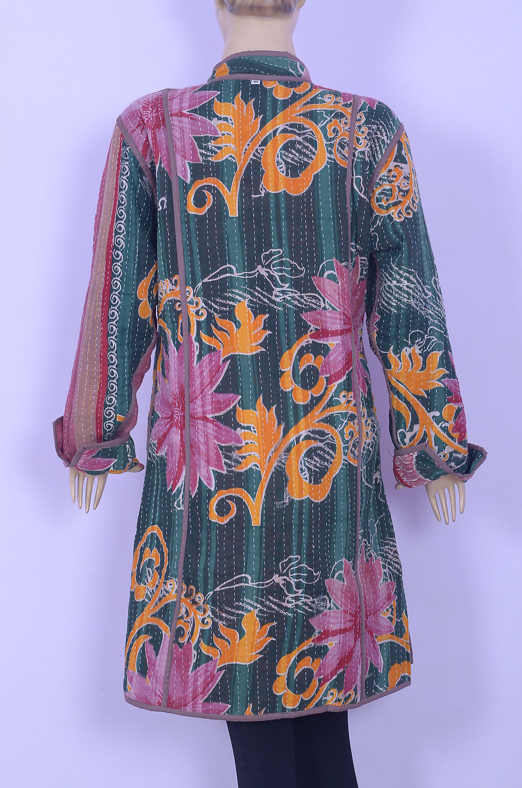 Vintage Kantha Jackets , Women Coat Reversible Indian Floral Patchwork ...