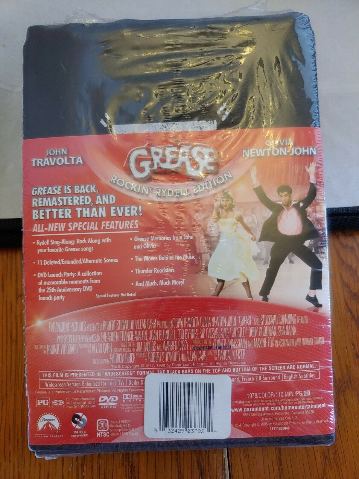 GREASE Black Leather Jacket Rockin' Rydell DVD John Travolta Olivia