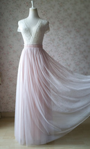 Blush Wedding Tulle Skirt Bridesmaid Outfit Plus Size Tulle Skirt Floor Length image 5