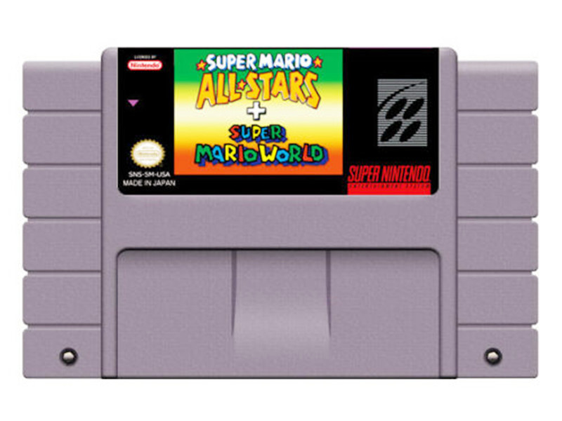 Super Mario All Stars + Super Mario World Game Cartridge For SNES USA Version