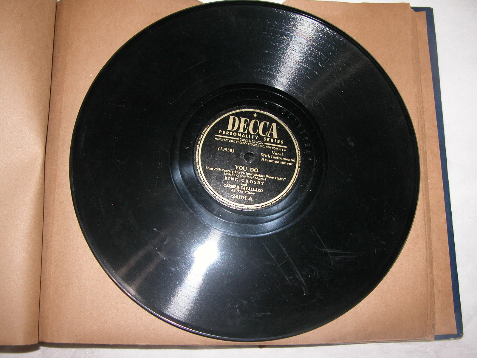 Lot De 12 Vintage Bing Crosby Shellac 10 " 78 RPM Decca Records En ...