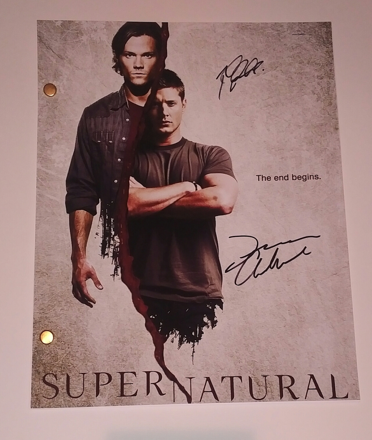 Supernatural Signed Poster - 16etqyv