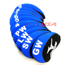 MIZUNO Black &amp; Blue Color Golf Iron HeadCover 10 pcs Set Head Covers Neo... - $29.90