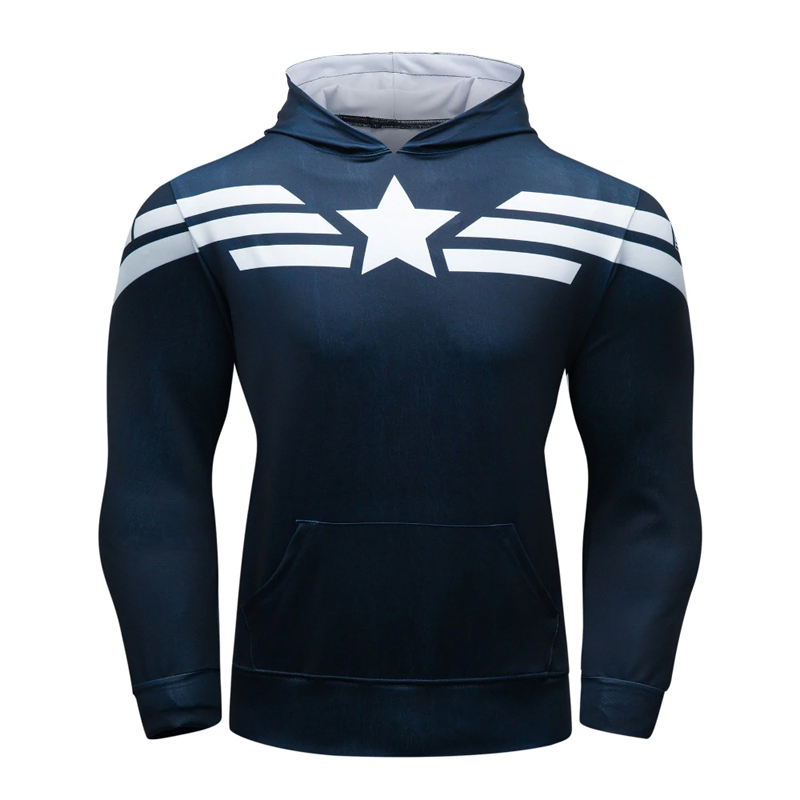 Captain America Winter Soldier SHIELD All Over Hoodie Sweatshirt ...