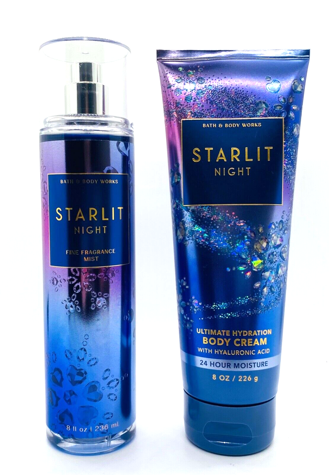 Bath Body Works STARLIT NIGHT Ultimate Shea Body Cream Fragrance Mist Set Moisturizers