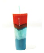 Starbucks 2021 Summer Trio Warm Multi Colors Red Blue Wave Tumbler Summe... - $52.35