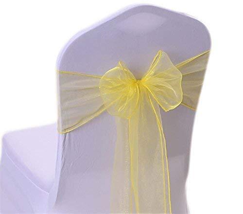 PANDA SUPERSTORE 10 PCS Wedding Chair Decorative Organza Voile Butterfly Knot, L