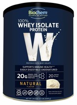 Biochem 100% Whey Isolate Protein - Natural Flavor - 24.6 Ounce - 20g Ve... - $52.98