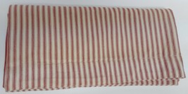 Pottery Barn EURO Pillow Sham Striped Heavyweight 100% Cotton Red Cream 29"X29" - $39.91