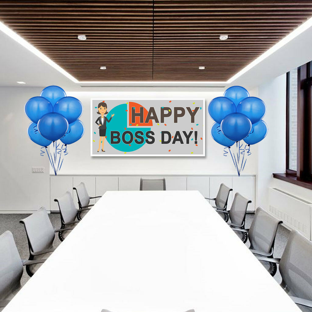 Happy Boss Day Banner Party Backdrop Decoration Party Decorations