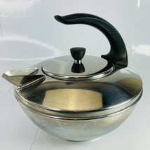 VTG Revere Ware Mid-century Teapot Tea Kettle Stainless Steel 1960s 1801... - $39.95