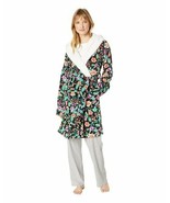 Vera Bradley Hooded Fleece Robe Vines Floral Warm Soft Cuddley Cozy Size 2X - $59.38