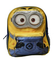 Despicable Me 2 Jerry Big Face 3D eye Minion 12&quot; inches backpack -  New ... - $23.07