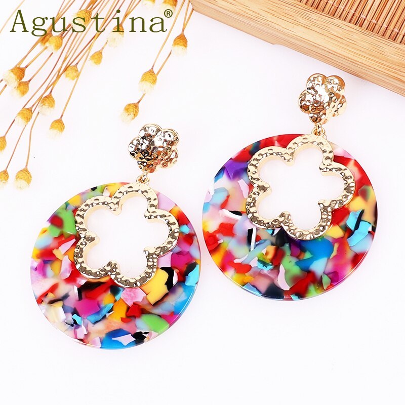 Agustina Fiower Fashion Earrings Jewelry Girls Drop Earrings For Women Punk Earr