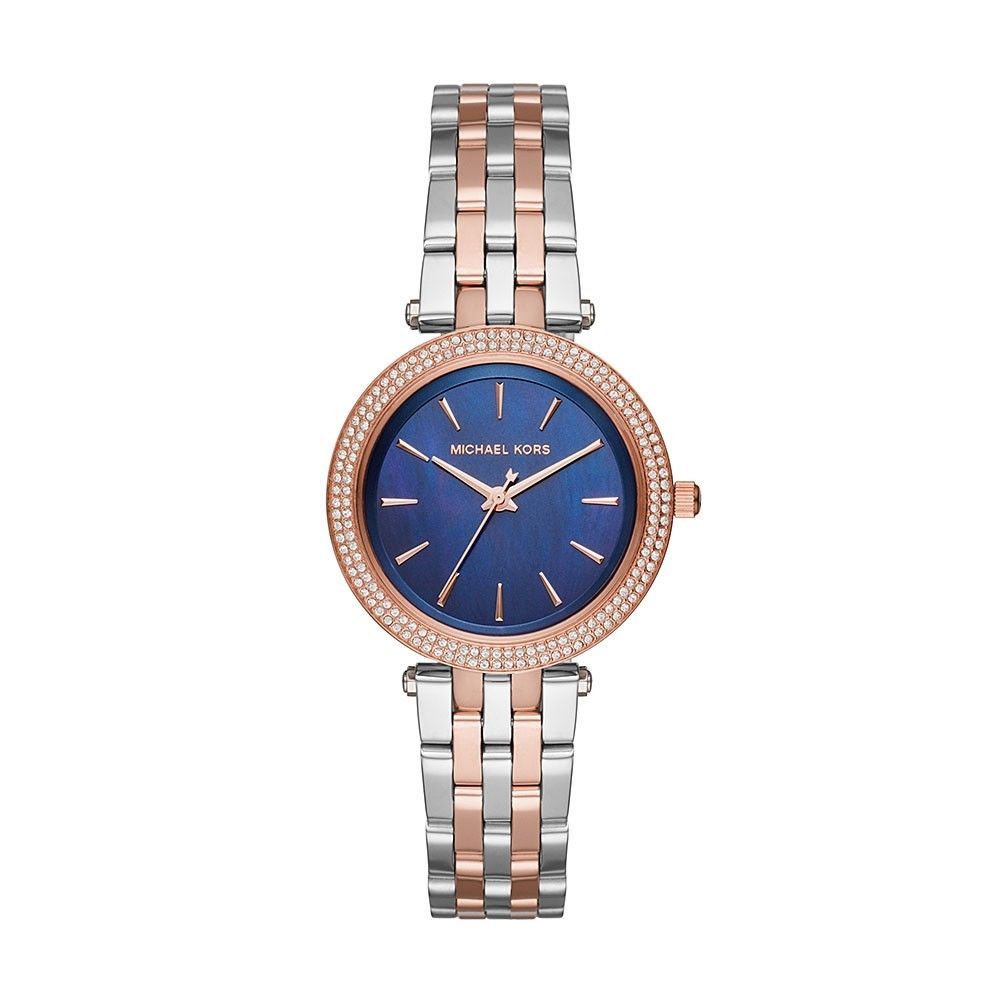 Michael Kors MK3651 Mini Darci Two Tone Blue Face Wrist Watch for Women ...