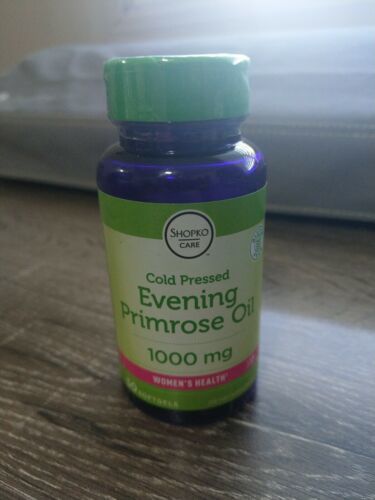 Shopko New evening primrose oil 1000 mg - 50 softgels exp. 03/2022. women's health