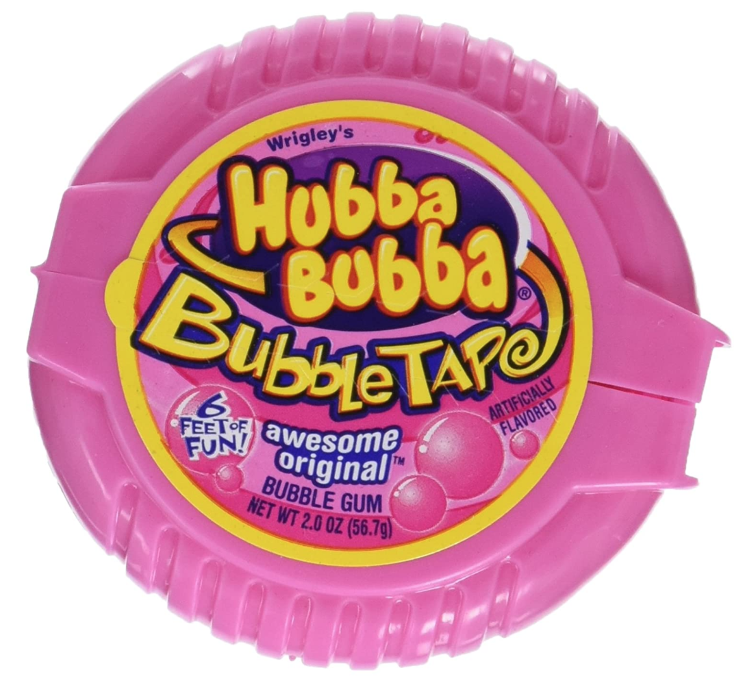 Primary image for Hubba Bubba Gum Awesome Original Bubble Gum Tape, 2 Ounce (Pack of 6)