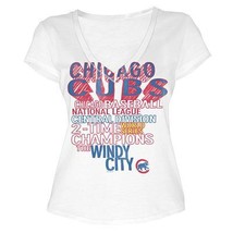 MLB  Woman&#39;s Chicago Cubs WORD White Tee with  City Words XL - $18.99