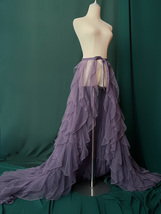 PLUM Detachable Tulle Maxi Skirt Gowns Wedding Photo Bridal Tulle Skirt Outfit image 1