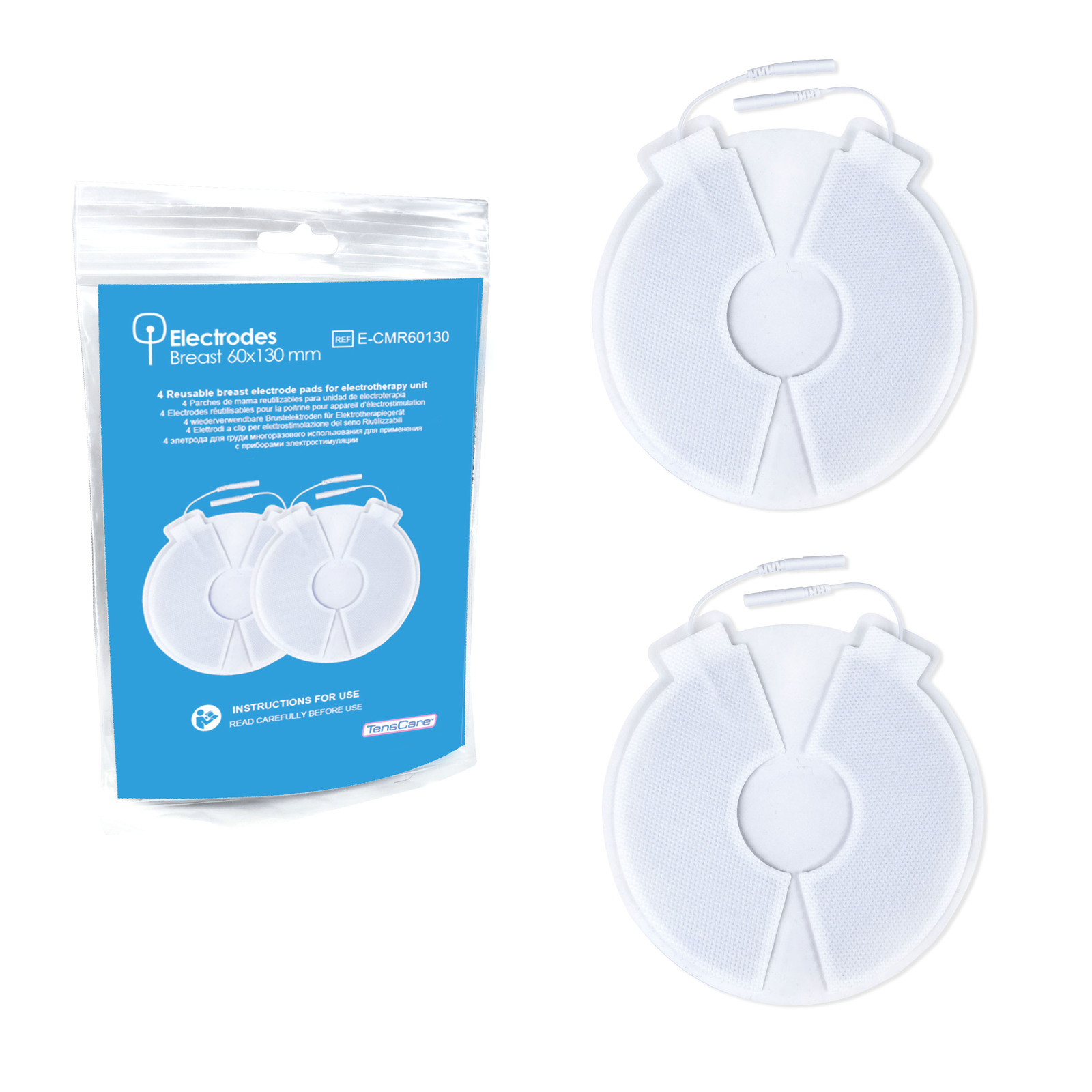 TensCare 4 Reusable Breast electrode pads (Toning & Lifting or