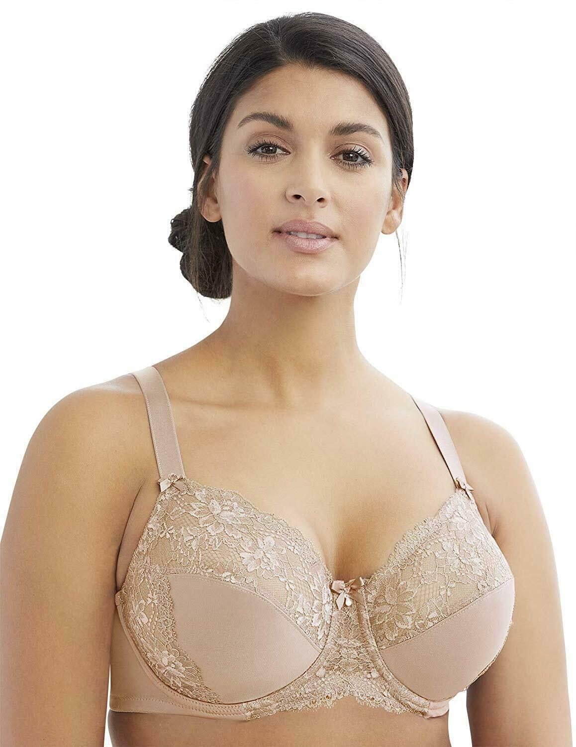 GLAMORISE Cafe Full Figure Lacey Wonderwire Bra, US 40D, UK 40D, NWOT