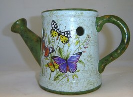 Butterfly Tart Candle Burner Watering Can Design 6.5" High Garden Porch