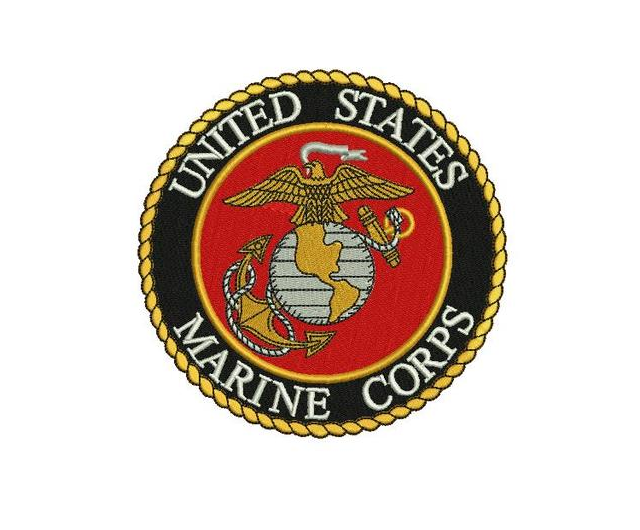 USMC Marine Corps Marines Digitized filled embroidery design Digital Download Digital Goods