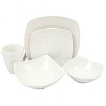 Gibson Home Zen Buffetware Ceramic White Dinnerware Set (30-Piece) - $64.34