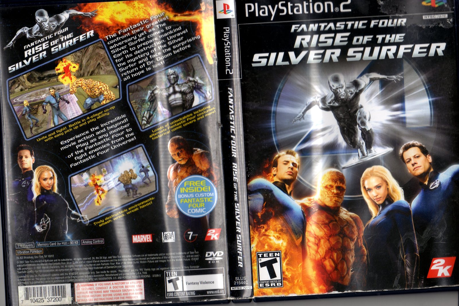 Playstation 2- Fantastic Four Rise of the Silver Surfer - Video Games