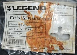 Legend 461 217 Plastic Pex Tee 1 x 1 x 1/2 Inches Bag of 25 Pieces image 4