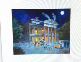 Disney Mickey Mouse and Friends at Haunted Mansion Art Print 16 x 20