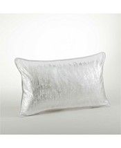 Saro Metallic Banded Design 12" X 20"  Silver Pillow T4101709 - $39.49