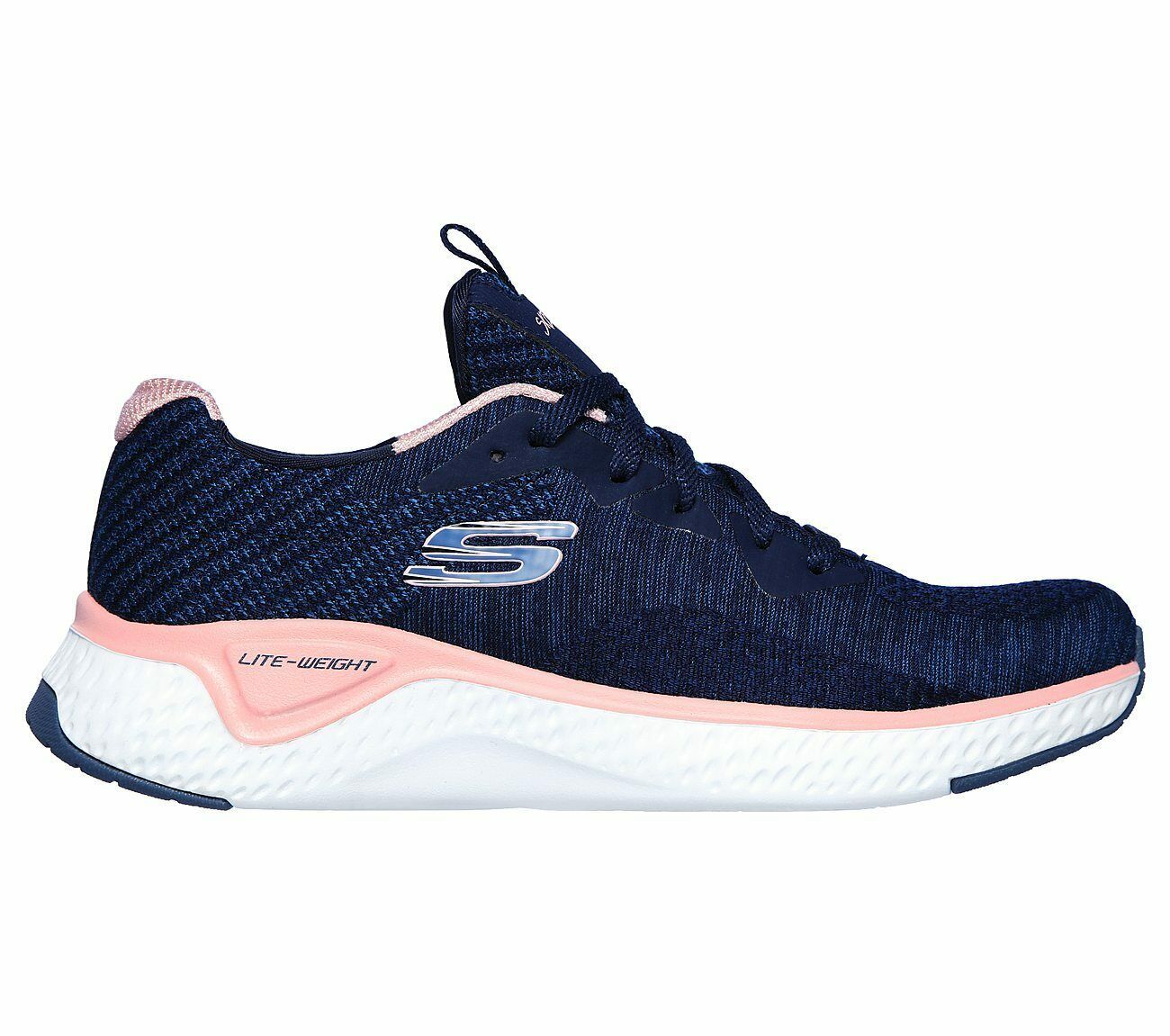 Skechers Wide Fit Navy Shoes Memory Foam Women's Sport Comfort Soft Casual 13328 - Athletic