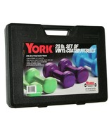 YORK 20 lb FitBells 6 pc Set Vinyl Coated Iron Fitness Dumbbells 2, 3, 5... - $61.70