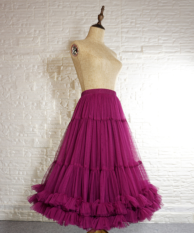 layered tiered tulle skirt