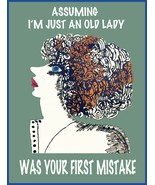 Wall Decor Poster.Interior home room design.Just an Old lady.Your mistak... - $11.88+