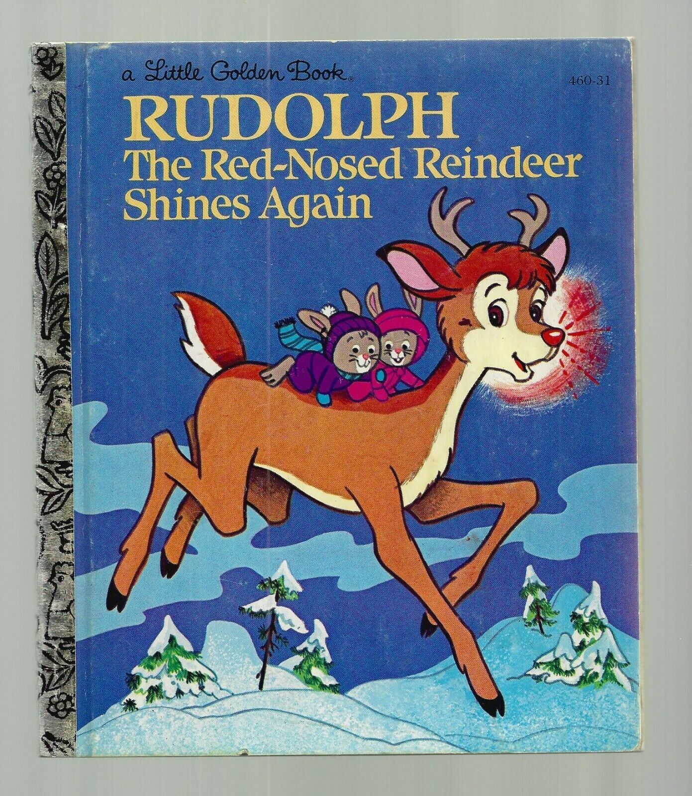 Little Golden Book RUDOLPH THE RED NOSED REINDEER SHINES AGAIN EX++1982 ...