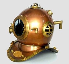 1921 Diving Divers Deep Sea Scuba Copper And Brass Finish Helmet