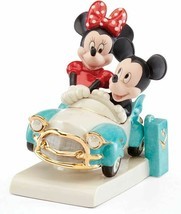 Lenox Disney Mickey and Minnie&#39;s Vintage Ride Car Figurine Mouse Showcas... - $188.10