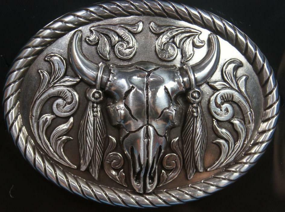 Nocona Western Belt Buckle Oval Snake Don/'t Tread On Me 37109
