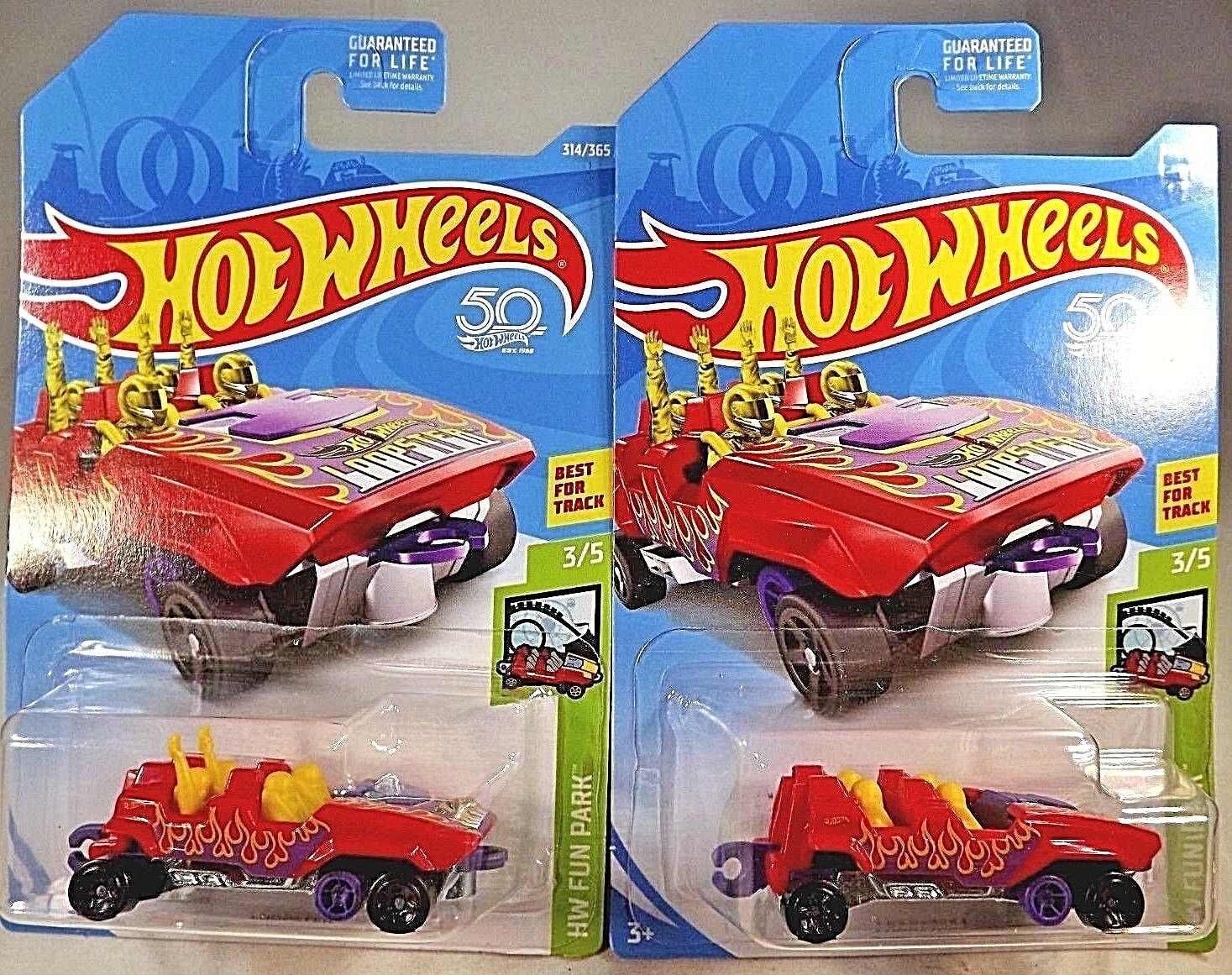 2018 Hot Wheels #314 HW Fun Park 3/5 LOOPSTER Red w/Hand UP & Hand Down ...